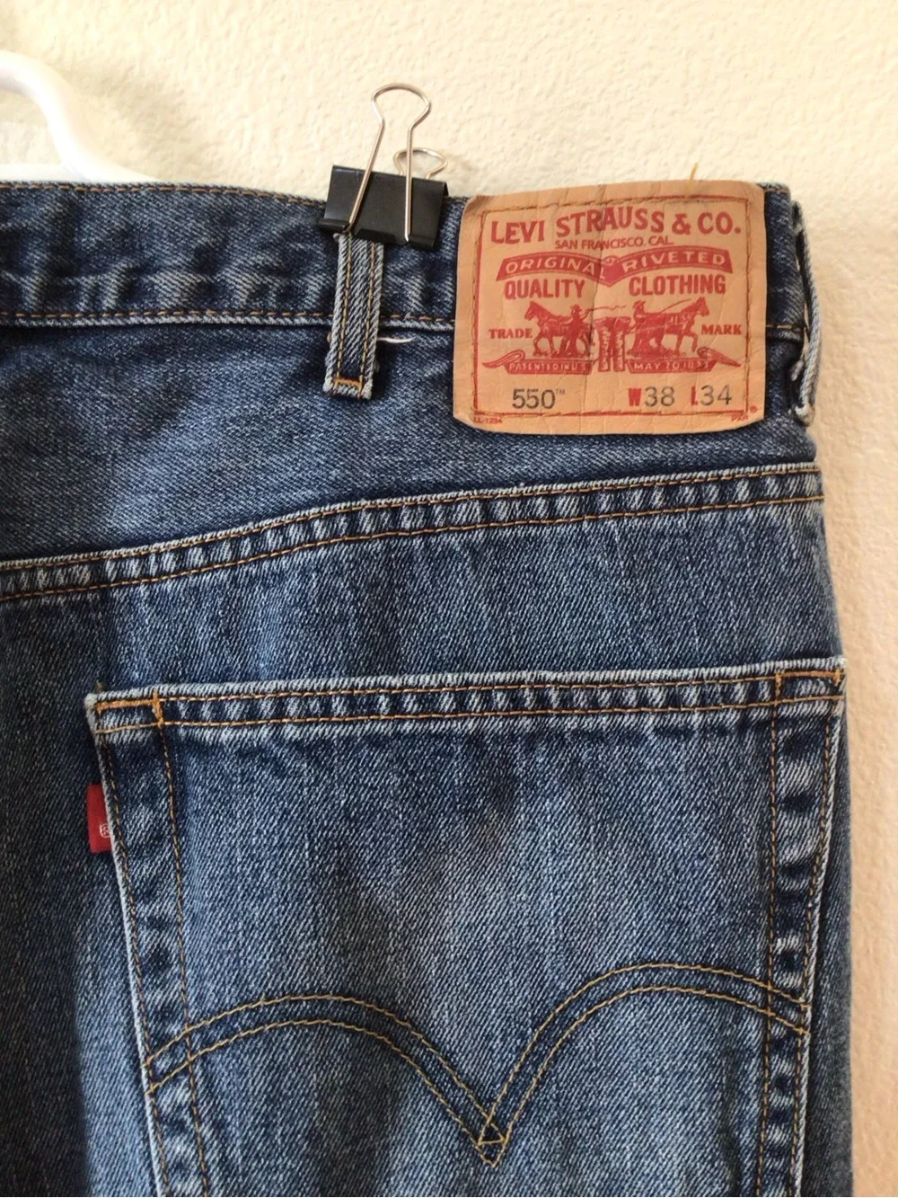 Levi's Straight-Leg Men's Dark Blue Denim Jeans
